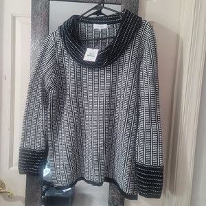 Calvin Klein Stripe Cowl Sweater Size L